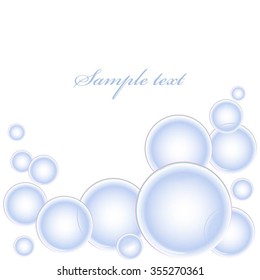 Vector illustration of Bubbles on a white background. Text