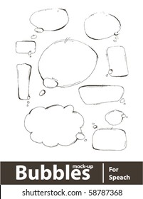 Vector illustration. Bubbles for speech