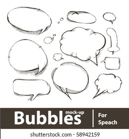 Vector illustration. Bubbles for speech