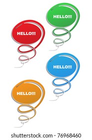 Vector illustration. Bubbles for speech