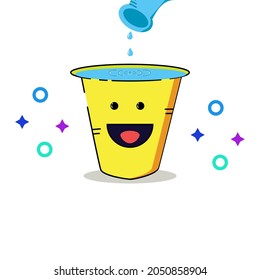 vector illustration of bucket style icon cute design illustration