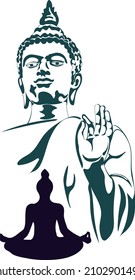 Vector illustration of the Buddha.