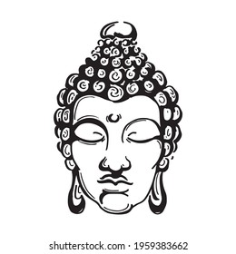 Vector illustration of Buddha, meditation and yoga