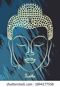 Vector Illustration of Buddha for Buddha Purnima or Vesak.