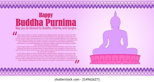 ilustración vectorial para buddha Purnima, Vesak day