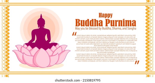 Vector Illustration For Buddha Purnima, Vesak Day