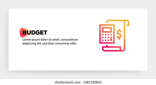 VECTOR ILLUSTRATION OF BUDGET ICON CONCEPT