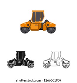 Vector illustration of build and construction icon. Set of build and machinery vector icon for stock.