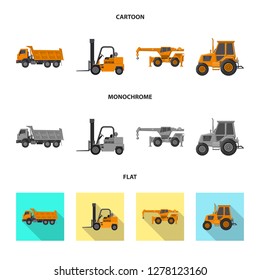 Vector illustration of build and construction icon. Set of build and machinery stock symbol for web.