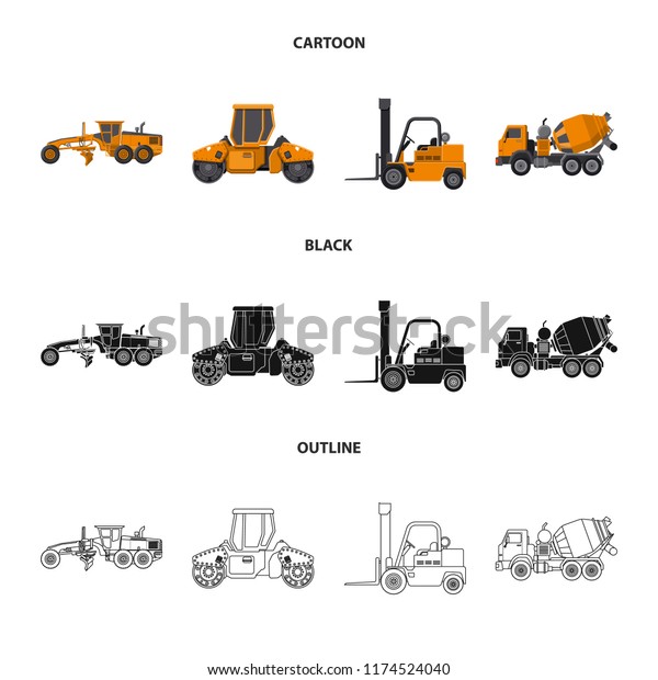 Vector illustration of\
build and construction icon. Set of build and machinery stock\
symbol for web.