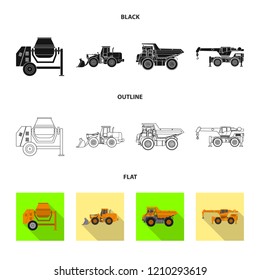 Vector illustration of build and construction logo. Set of build and machinery vector icon for stock.