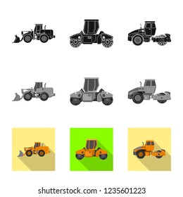 Vector illustration of build and construction logo. Collection of build and machinery vector icon for stock.