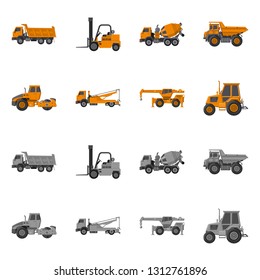 Vector illustration of build and construction logo. Set of build and machinery stock vector illustration.