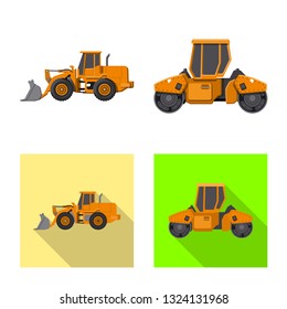 Vector illustration of build and construction logo. Collection of build and machinery vector icon for stock.