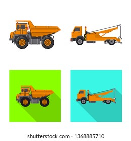 Vector illustration of build and construction logo. Set of build and machinery stock vector illustration.