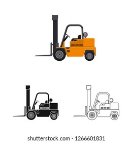 Vector illustration of build and construction sign. Set of build and machinery stock vector illustration.