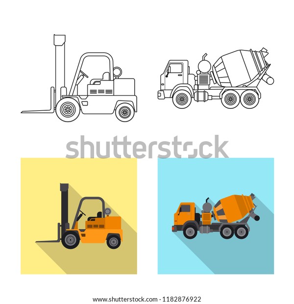 Vector illustration of\
build and construction sign. Set of build and machinery vector icon\
for stock.