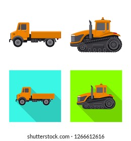 Vector illustration of build and construction symbol. Set of build and machinery stock symbol for web.