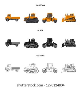 Vector illustration of build and construction symbol. Collection of build and machinery stock symbol for web.
