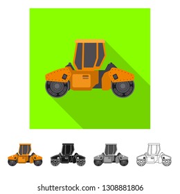 Vector illustration of build and construction symbol. Set of build and machinery stock symbol for web.