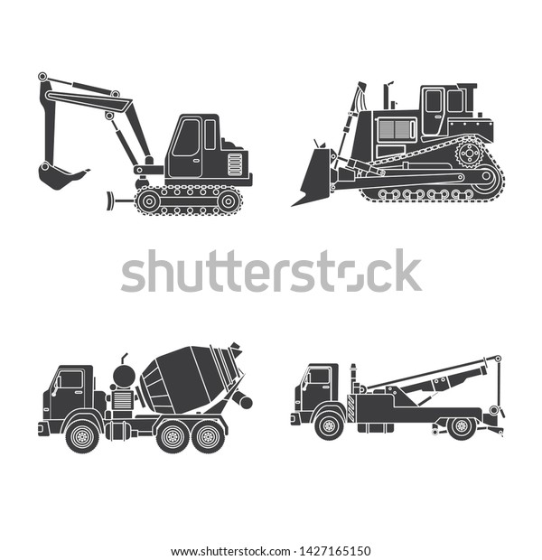 Vector\
illustration of build and construction symbol. Collection of build\
and machinery stock vector\
illustration.