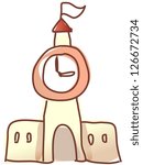 A vector illustration of a building