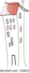 Vector illustration of building