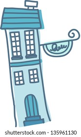 Ilustración vectorial de un edificio
