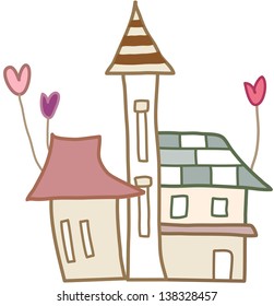 Ilustración vectorial de un edificio