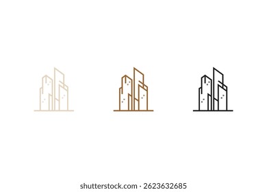 vector illustration of a building, with different colors