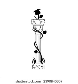 ilustración vectorial de la fundación de la construcción con flores