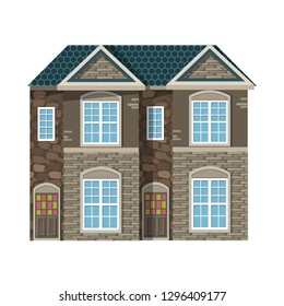 Vector illustration of building and front symbol. Collection of building and roof vector icon for stock.