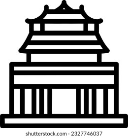 vector illustration of building icon