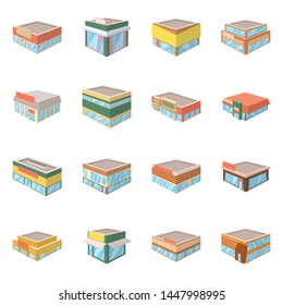 Vector illustration of and building icon. Collection of and business vector icon for stock.