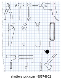 Vector illustration of the building instrument