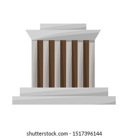 Vector illustration of building and mausoleum sign. Web element of building and vietnamese vector icon for stock.