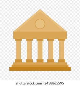 Vector illustration of building on transparent background