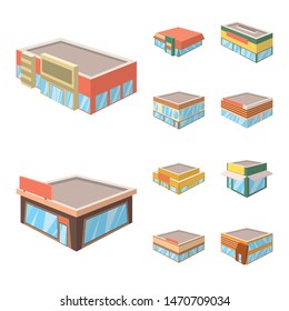 Vector illustration of and building symbol. Collection of and business stock vector illustration.