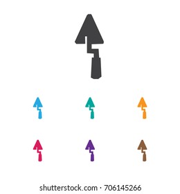 Vector Illustration Of Building Symbol On Plastering Icon. Premium Quality Isolated Trowel Element In Trendy Flat Style.