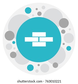 Vector Illustration Of Building Symbol On Brick Icon. Premium Quality Isolated Stone Element In Trendy Flat Style.