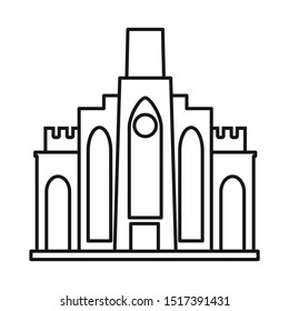 Vector illustration of building and vietnam icon. Web element of building and palace stock vector illustration.