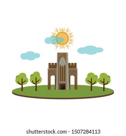 Vector illustration of building and vietnam sign. Web element of building and palace vector icon for stock.