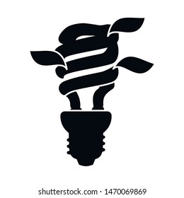 Vector illustration of bulb and eco symbol. Collection of bulb and energy vector icon for stock.