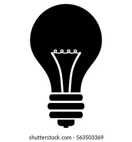 Vector Illustration with Bulb Icon

