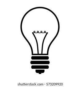 Vektorgrafik von Bulb-Symbol auf Schwarz

