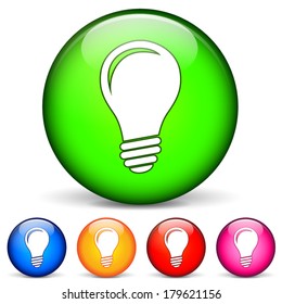 vector illustration of bulb icons 3d on white background