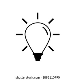 
Vector illustration of a bulb for icons, logos or other purposes. Simple flat vector design