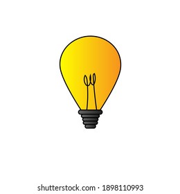 
Vector illustration of a bulb for icons, logos or other purposes. Simple flat vector design