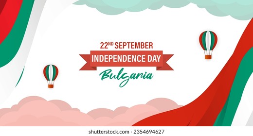 Vector illustration of Bulgaria Independence Day social media story feed template