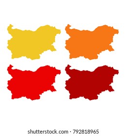 vector illustration of Bulgaria map